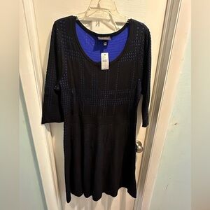 Black and blue dress